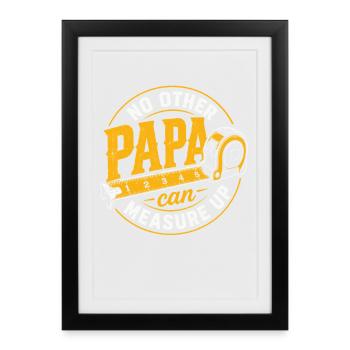 Dad Tape Measure Logo – No Equal - Framed poster (27 × 37 cm) - black - Front
