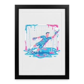 Dripping Liquid Goalie - Framed poster (27 × 37 cm) - black - Front
