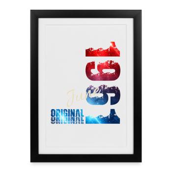 65th Birthday Gift Vintage June Vintage 1961 - Framed poster (27 × 37 cm) - black - Front
