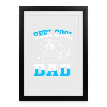 Trout Trout Pond Fishing Rod Angler Frogfish - Framed poster (27 × 37 cm) - black - Front