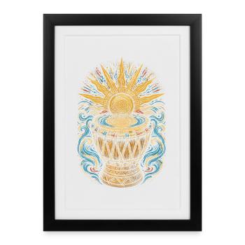 Racine bélizienne du Belize - Affiche encadrée (27 × 37 cm) - noir - Devant