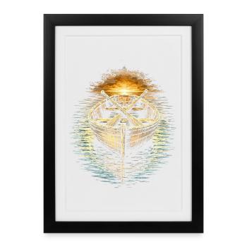 Chapelain, clerc, pasteur Boot - Affiche encadrée (27 × 37 cm) - noir - Devant