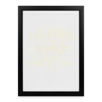 1992 Vintage 1992 Birthday Gift - Framed poster (27 × 37 cm) - black - Front