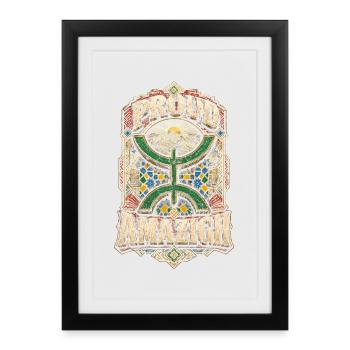 Moroccan Morocco Proud Amazigh - Framed poster (27 × 37 cm) - black - Front