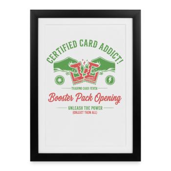 Pack Booster Certified Card Addict Ouverture Unleash - Affiche encadrée (27 × 37 cm) - noir - Devant