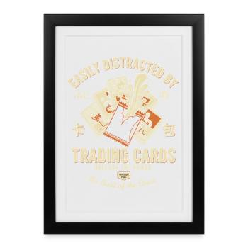 Easily Distracted By Trading Cards Unleash The - Framed poster (27 × 37 cm) - black - Front