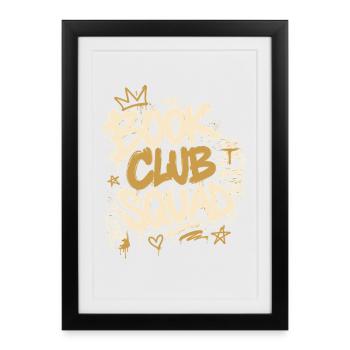 Graffiti du club de lecture - Affiche encadrée (27 × 37 cm) - noir - Devant