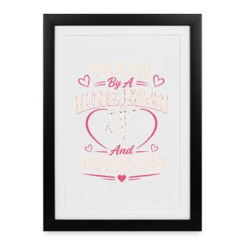 Proud Lineman Wife Electricity Cable - Framed poster (27 × 37 cm) - black - Front