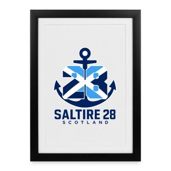 Le fan écossais de football Saltire 28 ans en préparation - Affiche encadrée (27 × 37 cm) - noir - Devant