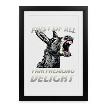 Donkey Humor Donkey Keeper Farm House Donkey - Framed poster (27 × 37 cm) - black - Front