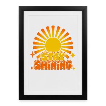 Un style rétro vibrant brille sous le soleil - Affiche encadrée (27 × 37 cm) - noir - Devant