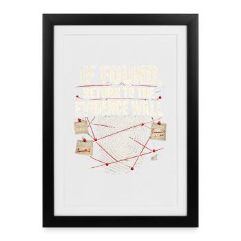 Back to the Wall of Evidence | True Crime - Framed poster (27 × 37 cm) - black - Front