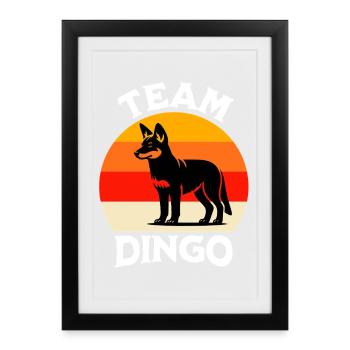 Équipe Australian Wild Dog - Affiche encadrée (27 × 37 cm) - noir - Devant