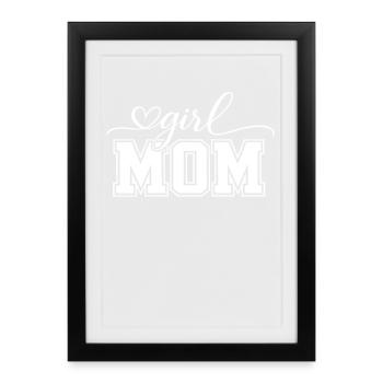 Tochter Mama | Muttertags-Humorgeschenk - Gerahmtes Poster (27 × 37 cm) - Schwarz - Vorne