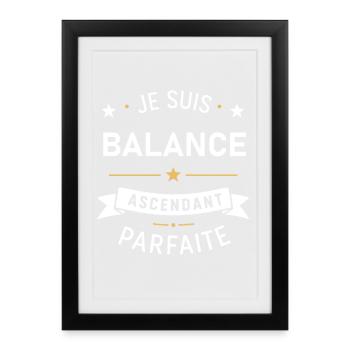 Balance Ascendant Parfaite - Affiche encadrée (27 × 37 cm) - noir - Devant