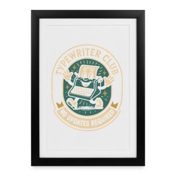 Typewriter Club | No updates - Framed poster (27 × 37 cm) - black - Front