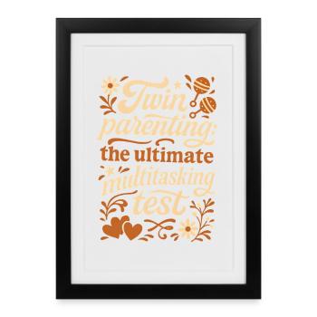 Twin Parents | Multitasking Test - Framed poster (27 × 37 cm) - black - Front