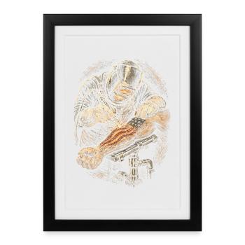 Soudeur Spécialiste en soudage - Affiche encadrée (27 × 37 cm) - noir - Devant