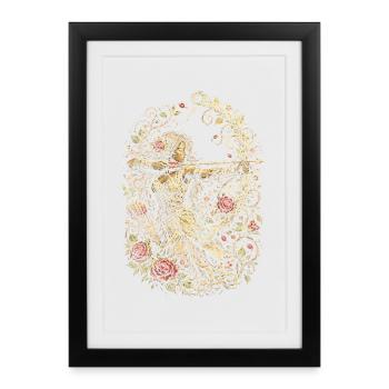 Archer à l’arc - Affiche encadrée (27 × 37 cm) - noir - Devant