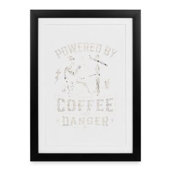 Stromleitungsmonteur Durch Kaffee Und Gefahr - Gerahmtes Poster (27 × 37 cm) - Schwarz - Vorne