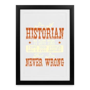 Historien : Histoire Jamais Drôle - Affiche encadrée (27 × 37 cm) - noir - Devant