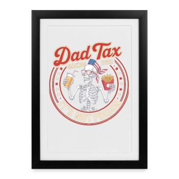 Vater-Steuer-Skelettpartei - Gerahmtes Poster (27 × 37 cm) - Schwarz - Vorne