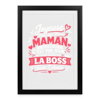 Maman  - Affiche encadrée (27 × 37 cm) - noir - Devant