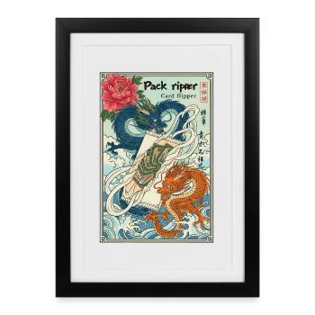 Pack Ripper Card Flipper Trading Card God Pack - Framed poster (27 × 37 cm) - black - Front
