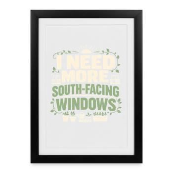 Plus de fenêtres sud | Jungle urbaine - Affiche encadrée (27 × 37 cm) - noir - Devant