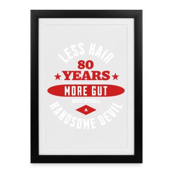 80 Years Handsome Devil - Framed poster (27 × 37 cm) - black - Front