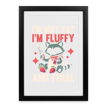 Trash Panda Raccoon - Framed poster (27 × 37 cm) - black - Front