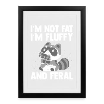 Trash Panda Raccoon - Framed poster (27 × 37 cm) - black - Front