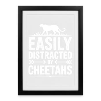 Cheetah Sayings Cheetah Funny Cheetah Gift - Framed poster (27 × 37 cm) - black - Front