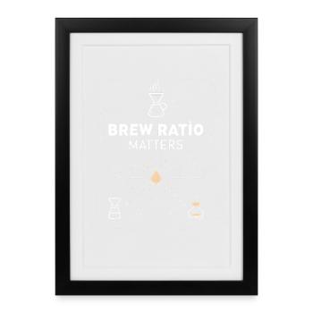 Brew Ratio Matters Espresso Ritual - Framed poster (27 × 37 cm) - black - Front