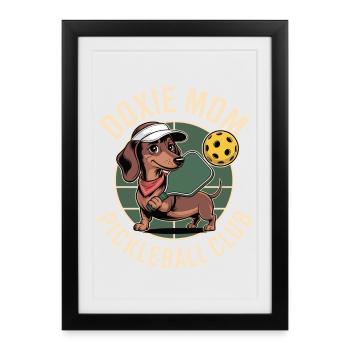 Club des Mamans Teckels - Affiche encadrée (27 × 37 cm) - noir - Devant