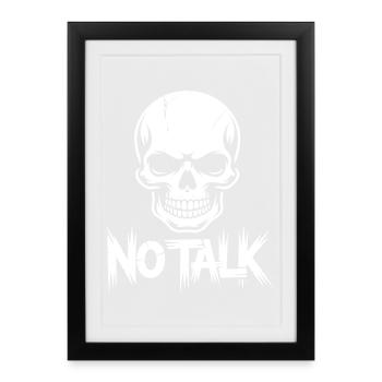 Pas de parole, Crâne - Affiche encadrée (27 × 37 cm) - noir - Devant