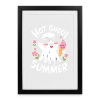 Hot Ghoul Summerween Halloween - Gerahmtes Poster (27 × 37 cm) - Schwarz - Vorne