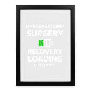 Chargement de la récupération d’hystérectomie Tee - Affiche encadrée (27 × 37 cm) - noir - Devant
