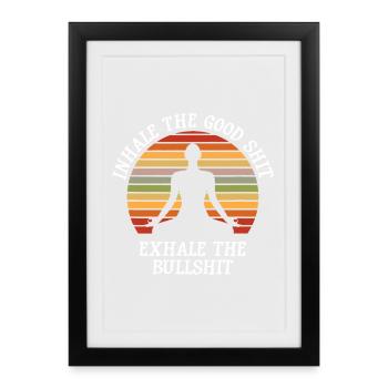 Expire le zen de la connerie - Affiche encadrée (27 × 37 cm) - noir - Devant