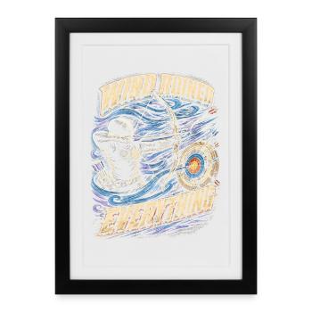 Archery Archer Wind Ruined Everything - Framed poster (27 × 37 cm) - black - Front