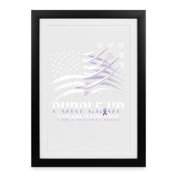 Violet pour les enfants militaires - Affiche encadrée (27 × 37 cm) - noir - Devant