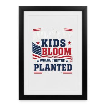 Military children flourish where they are planted. - Framed poster (27 × 37 cm) - black - Front