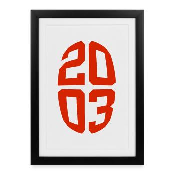 23 ANS 2003 23E ANNIVERSAIRE - Affiche encadrée (27 × 37 cm) - noir - Devant