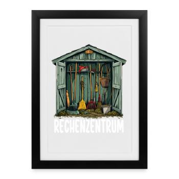 Rechenzentrum Selbstversorgung Gärtner   - Gerahmtes Poster (27 × 37 cm) - Schwarz - Vorne