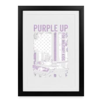 Purple for Military Kids Tank Military Kid - Framed poster (27 × 37 cm) - black - Front