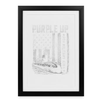 Purple for Military Kids (Subcategory Military Kid) - Framed poster (27 × 37 cm) - black - Front
