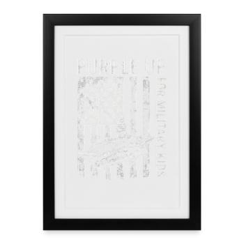 Violet pour Enfant Militaire Enfant Enfant Militaire - Affiche encadrée (27 × 37 cm) - noir - Devant