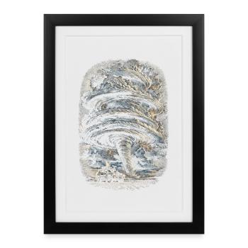 Météorologue chasseur de tempêtes - Affiche encadrée (27 × 37 cm) - noir - Devant
