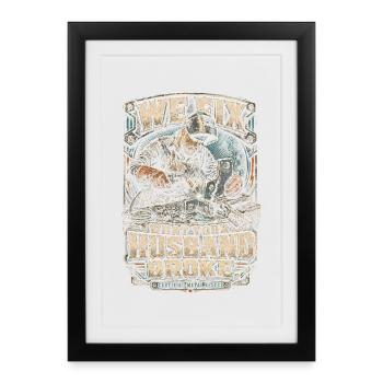 Soudeur Spécialiste en soudage - Affiche encadrée (27 × 37 cm) - noir - Devant