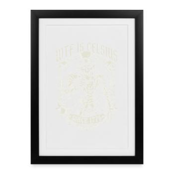 WTF is Celsius Skeleton Funny American - Framed poster (27 × 37 cm) - black - Front